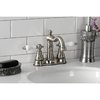 Kingston Brass 4Inch Centerset Bathroom Faucet with Brass PopUp, Brushed Nickel FSC1608APL